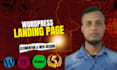 professional landing page website design services using wordpress elementor