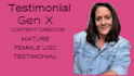 create mature female ugc testimonial video for your brand