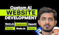 do ai web application, ai app development, full stack website development