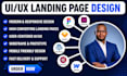design responsive UI UX landing page design, UI mobile app design UI UX figma
