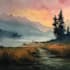 draw watercolor wedding venue, house, landscape