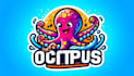 do octopus water style mascot logo with express delivery
