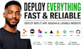 deploy vercel firebase netlify aws github for replit app base44 lovable website