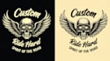 create beautiful biker skull logo
