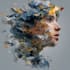do expressive colorful abstract portrait
