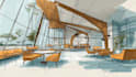 draw exterior interior sketch, architecture concept render