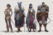 make a fantasy dnd party charecter art