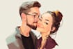 design couple portrait wedding portrait