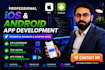 do custom mobile app development, android app, ios app, flutter developer