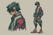 illustrate you as a cyberpunk style character