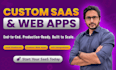 build full stack website, saas website development as frontend backend developer