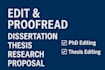 edit and proofread thesis, dissertation, and research proposal