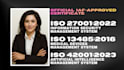 provide iaf accredited iso  27001, 42001 , 13485 certifications