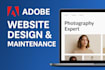design, redesign, and maintain your adobe portfolio or adobe website