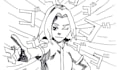 create manga inspired pen and ink art tattoo