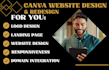 design a high converting canva website landing page for your business