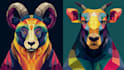 make animal illustration into pop art