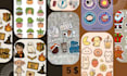 design undefined logo sticker label cortoon cute sticker design