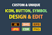 design or edit icons, buttons, symbols