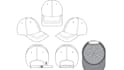 creat tech pack, and hat bag sanp cap, tech pack cap and technical drawing