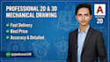 create professional autocad 2d drawings and a simple 3d
