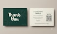 design business thank you card and package insert design