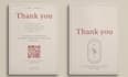 design business thank you card and package insert design