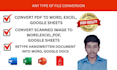 convert PDF to word, image to word, PDF to excel and editable documents