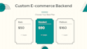 develop a custom e commerce backend