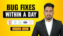 fix PHP, laravel, react, javascript, jquery and mysql issues fast