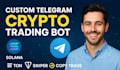 setup telegram dex to dex crypto bot,airdrop bot, memecoin bot, telegram chatbot