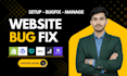 setup website bug fix website maintenance as monthly website manager seo expert