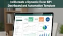 create a dynamic excel KPI dashboard and automation template