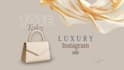 design luxury handbag instagram ads and social media posts