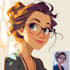 beautiful portrait in disney cartoon
