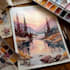 make watercolor landscape design