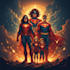 make a family superhero portraits for you
