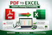 convert PDF to excel, cleaning and formatting,excel invoice