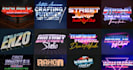 design a retro 80s synthwave 3d logo and neon text effect