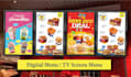 design a digital menu, TV screen menu, or restaurant menu
