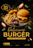 make a professional burger food poster with unique style
