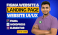 create figma website design, figma landing page, convert to wordpress elementor