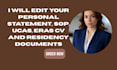 edit your personal statement, sop, ucas, eras CV and residency documents