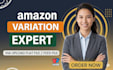 fix amazon catalog issues and create parent child variations