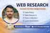 do web research,data collection,lead generation,email list