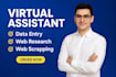 be your virtual assistant for data entry, web research, CRM and b2b leads