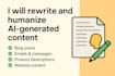 rewrite and humanize ai generated content