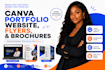 design canva flyer canva website ugc portfolio social media post flyer brochure