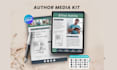 design author media kit, author one sheet, author book epk, press kit, flyers