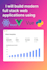 build modern full stack web applications using react, vue and python